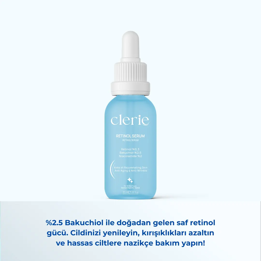 Clerie Retinol ve %2,5 Bakuchiol Destekli Bakım Serumu