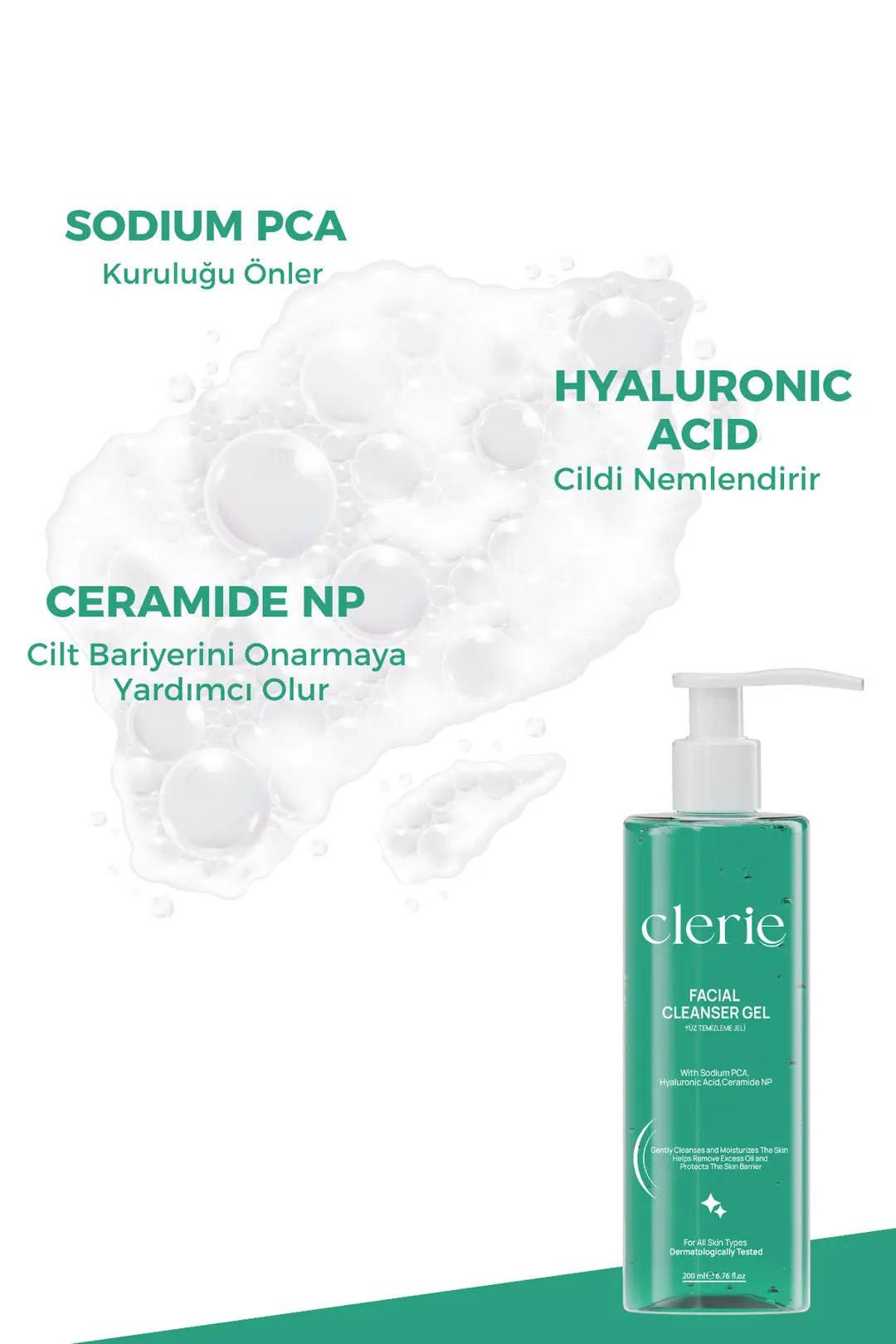 Clerie Sebum Dengeleyici Yüz Temizleme Jeli 200 ml