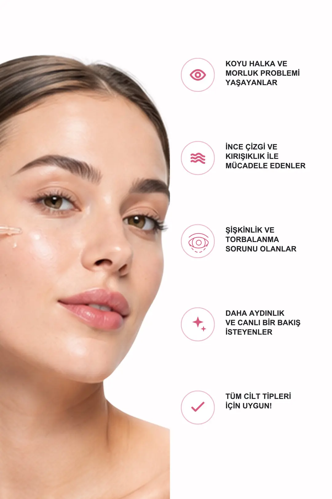 Clerie 2’li Göz Altı Serumu – Morluk, Koyu Halka ve Göz Altı Torbası Karşıtı, Peptit & Kahve İçerikli Serum 2x30 ml