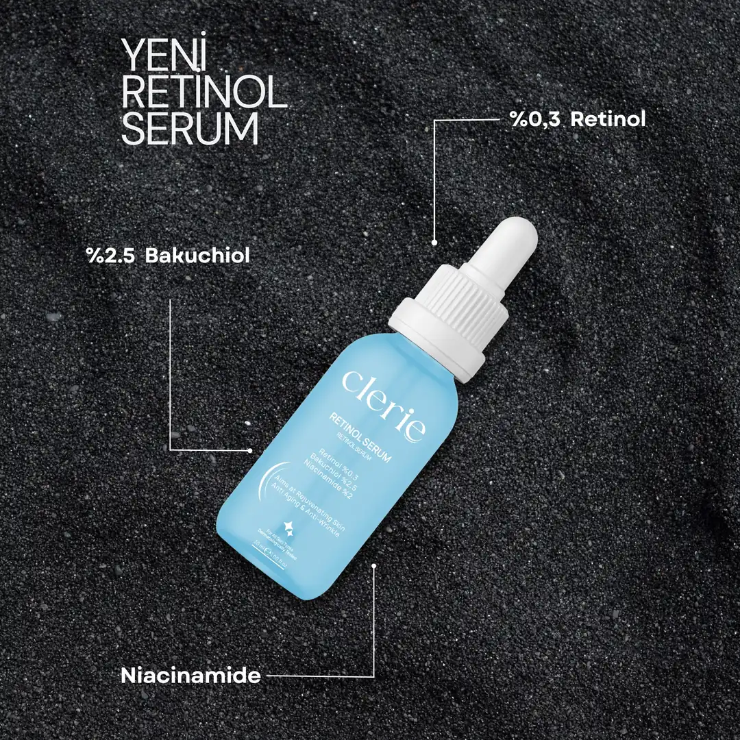 Clerie Retinol ve %2,5 Bakuchiol Destekli Bakım Serumu