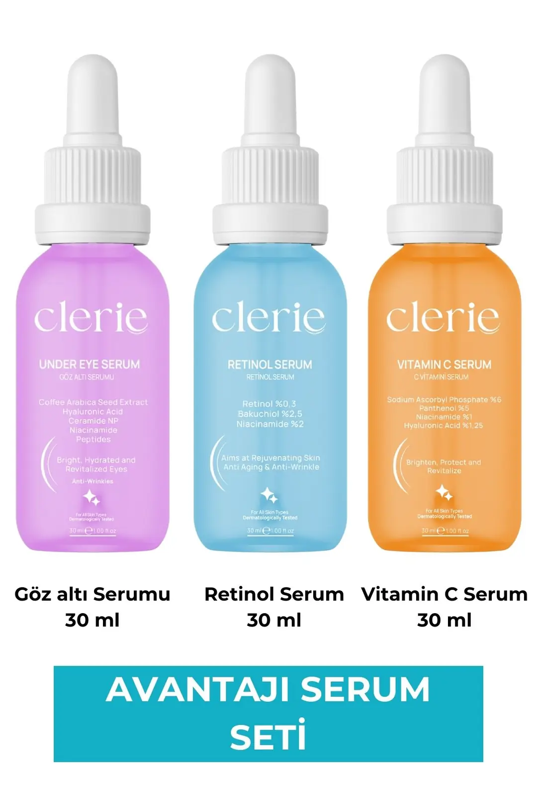 Clerie 3’lü Serum Bakım Seti
