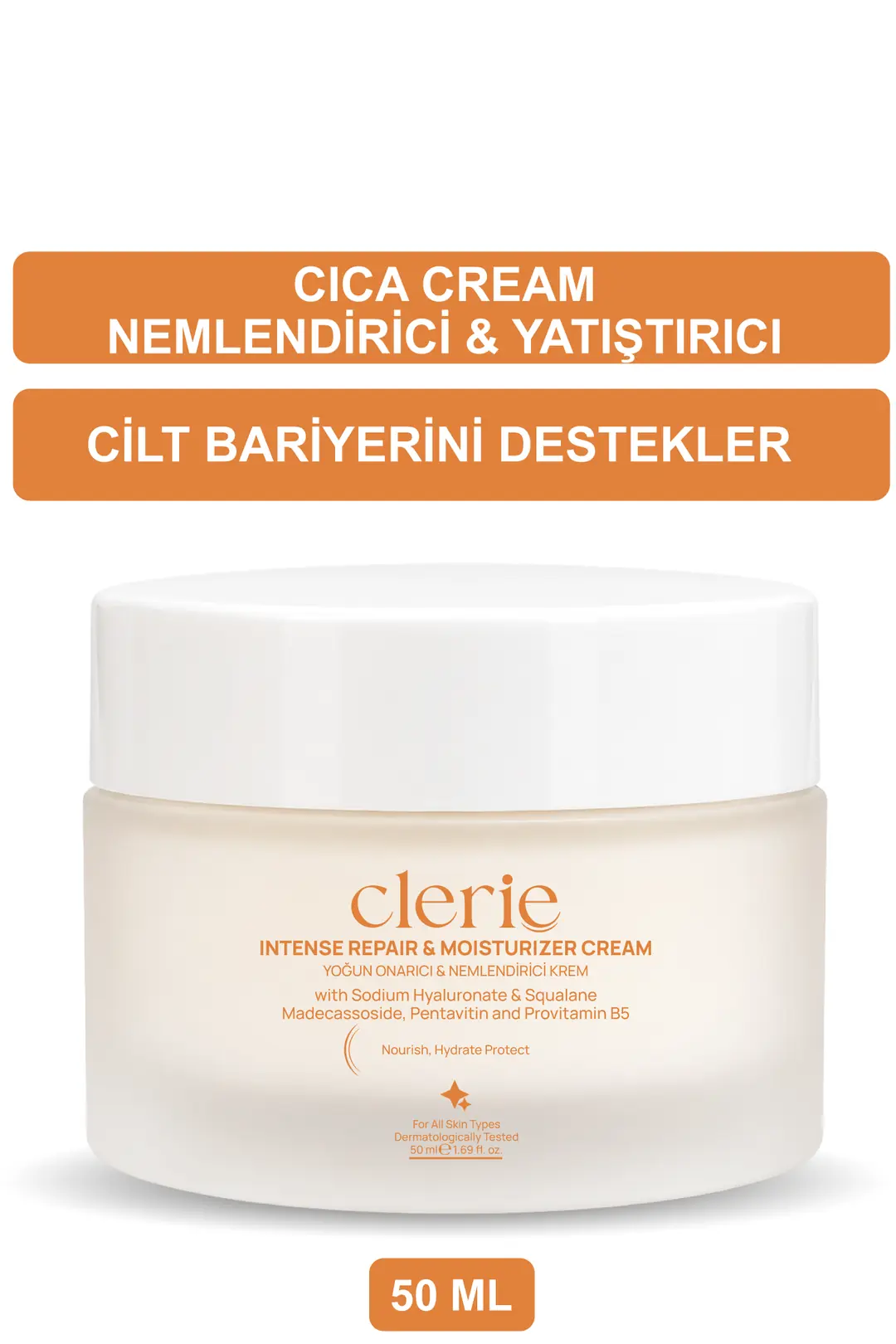 Product image: Clerie Bariyer Destekleyici Yoğun Nemlendirici Cica Krem