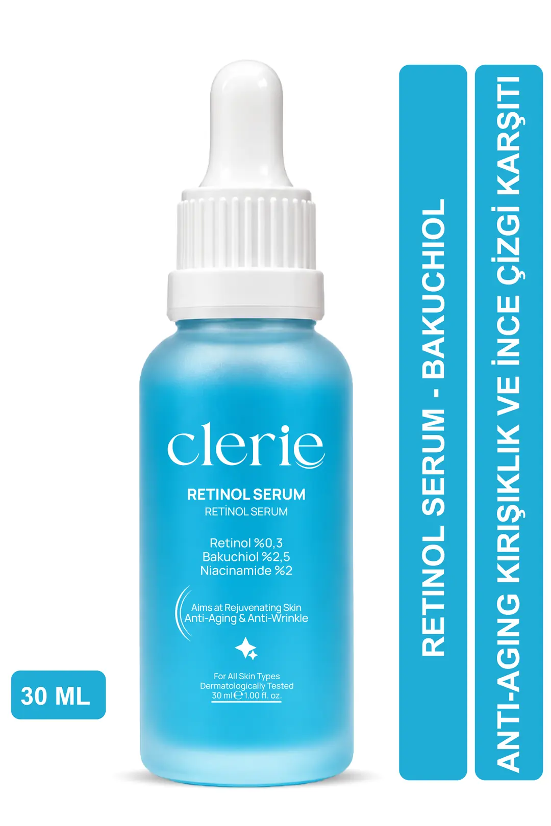 Product image: Clerie Retinol ve %2,5 Bakuchiol Destekli Bakım Serumu
