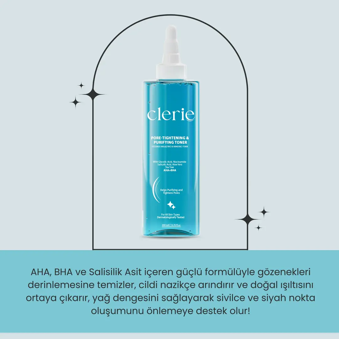 Clerie AHA+BHA Arındırıcı Tonik – Çay Ağacı ve Niasinamid