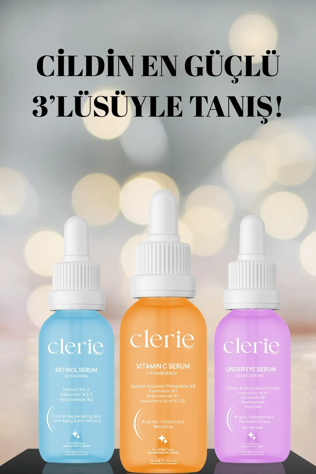 Clerie 3’lü Serum Bakım Seti