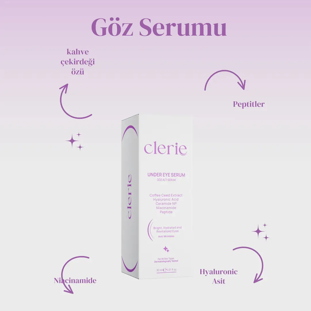 Clerie Kahve Çekirdeği Özlü Göz Altı Bakım Serumu