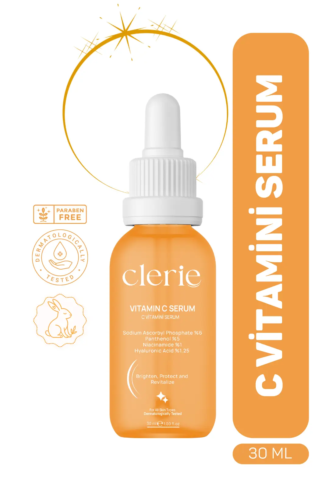 Clerie C Vitamini ve Niasinamid Aydınlatıcı Bakım Serumu