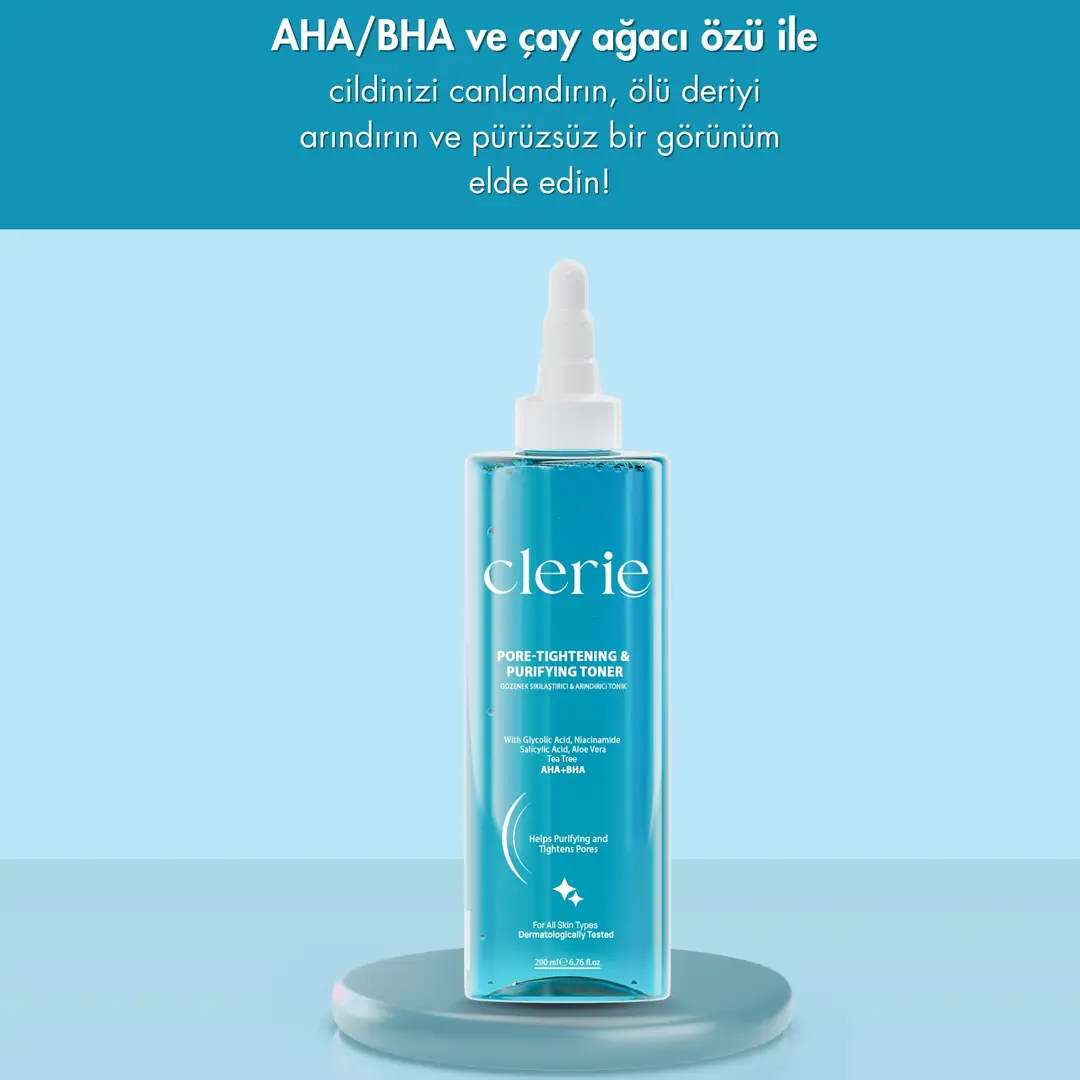 Clerie AHA+BHA Arındırıcı Tonik – Çay Ağacı ve Niasinamid